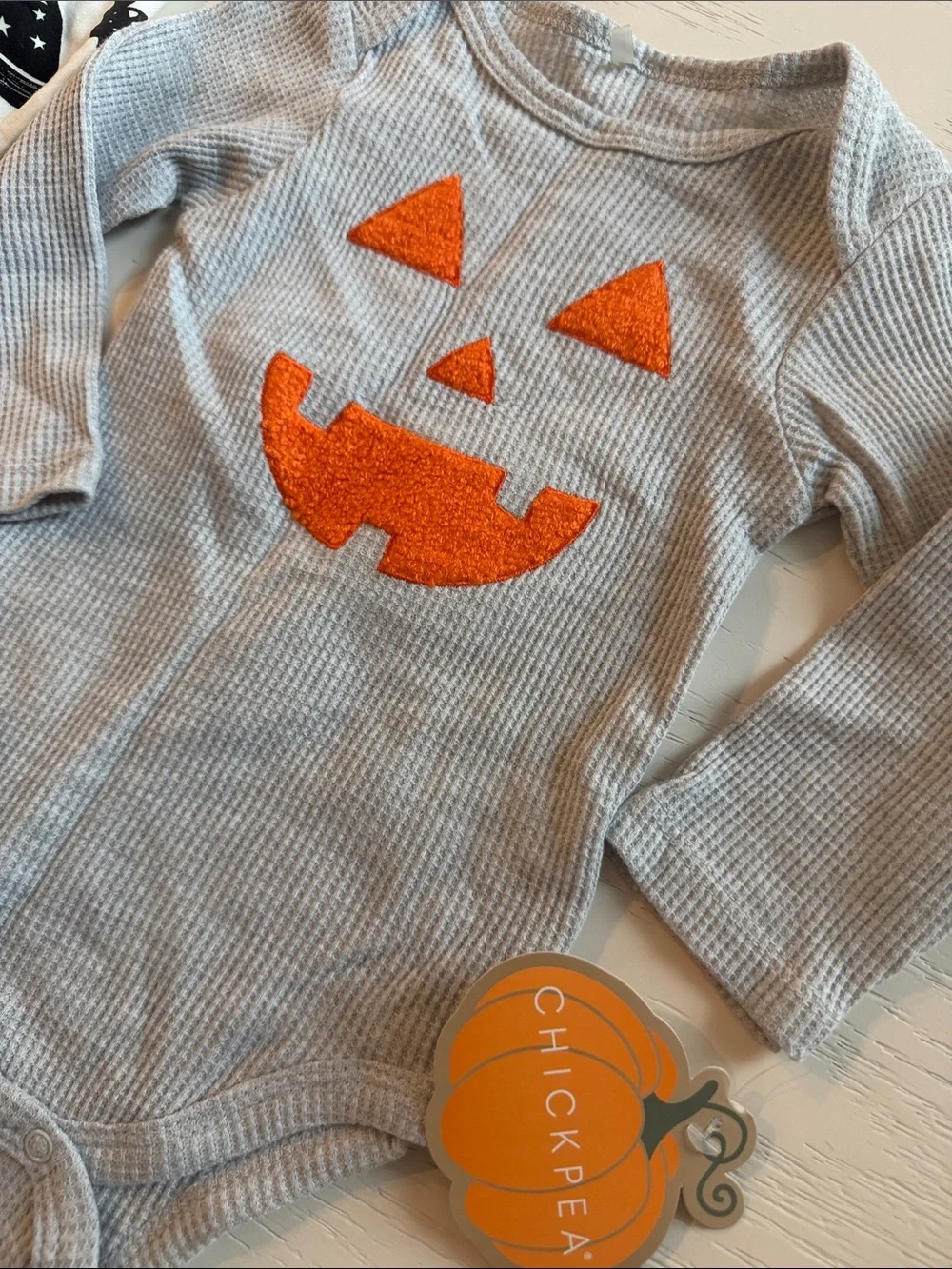 Angel Dear Classic Halloween Bundle Footie Waffle Bodysuit Outfit 6-9 months